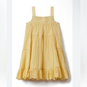 REISS Kids' Nettie Sr. Tiered Cotton Eyelet
Sundress Yellow SIZE 9 - 10 New